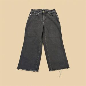 Judy Blue Charcoal Wide-Leg Cropped Jeans